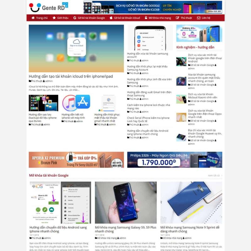 Theme WordPress tin tức 03, Tin tức, Dịch vụ, News