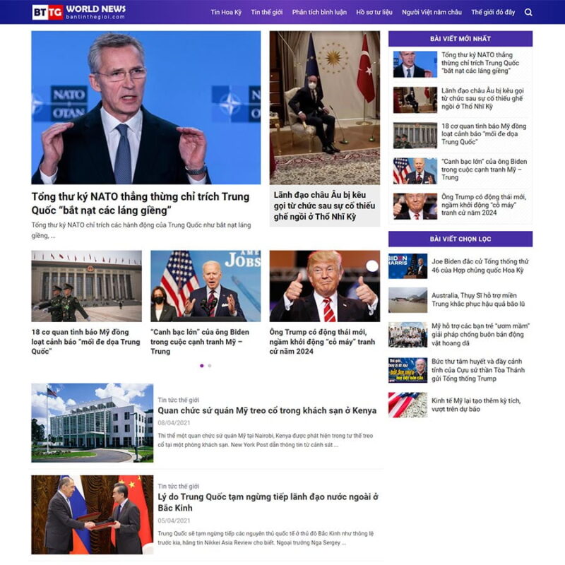 Theme WordPress tin tức 16, Tin tức, Báo mới, News, Tin mới