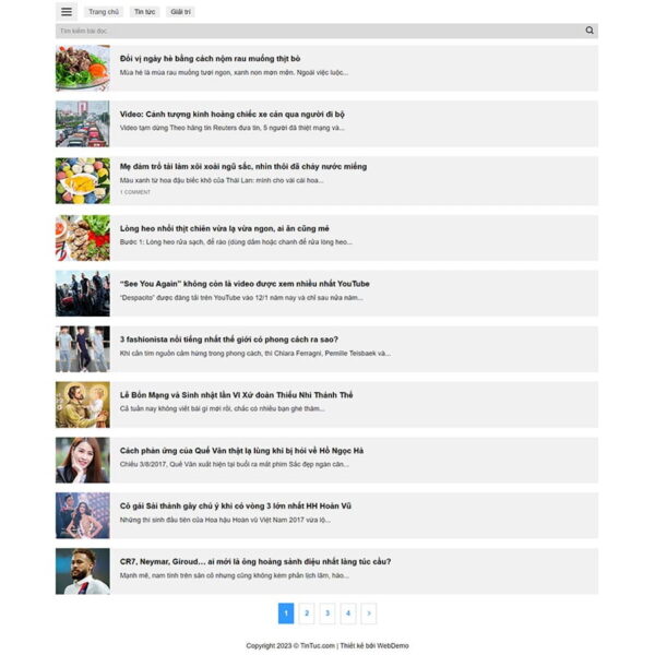 Theme WordPress tin tức cho mobile 24, Tin tức, Báo mới, News, Tin mới