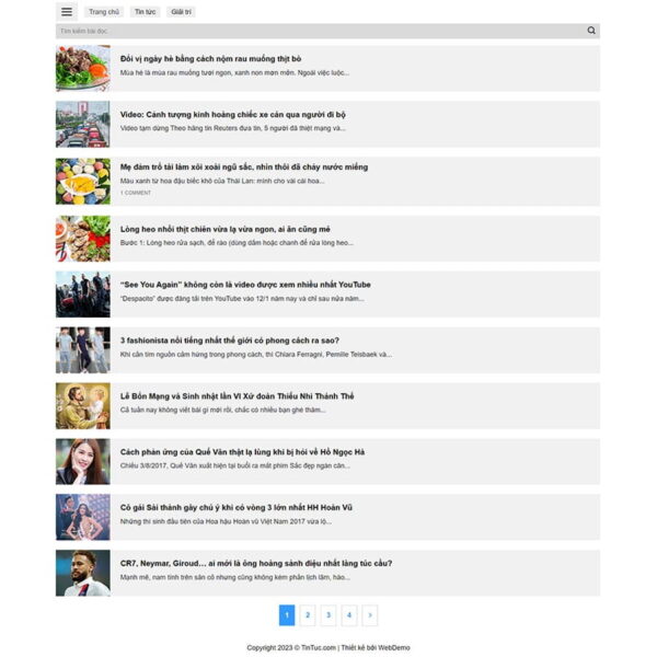 Theme WordPress tin tức cho mobile 24, Tin tức, Báo mới, News, Tin mới