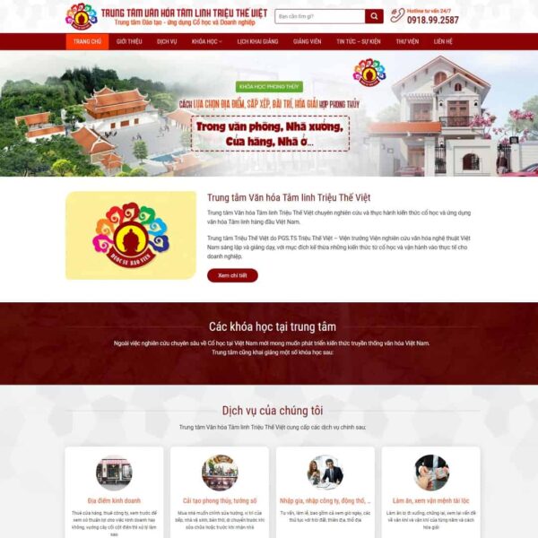 Theme WordPress trung tâm đào tạo phong thủy, Công ty, Tin tức, Đào tạo, Khóa học, Phong thủy