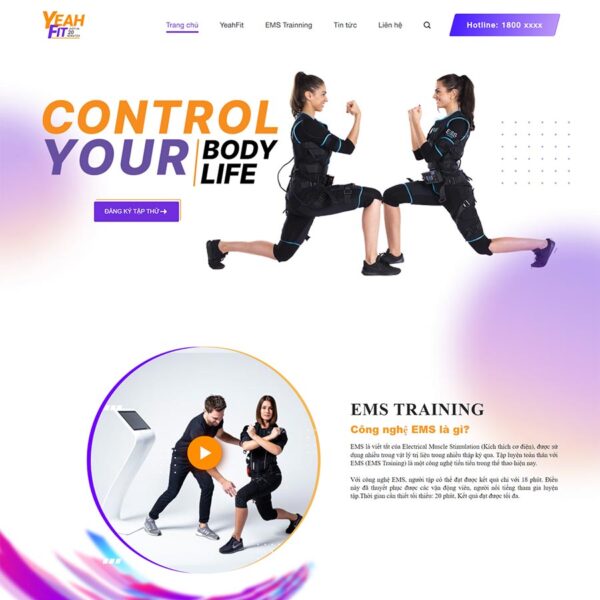 Theme WordPress trung tâm thể hình – phòng tập gym 02, Công ty, Gym, thể hình