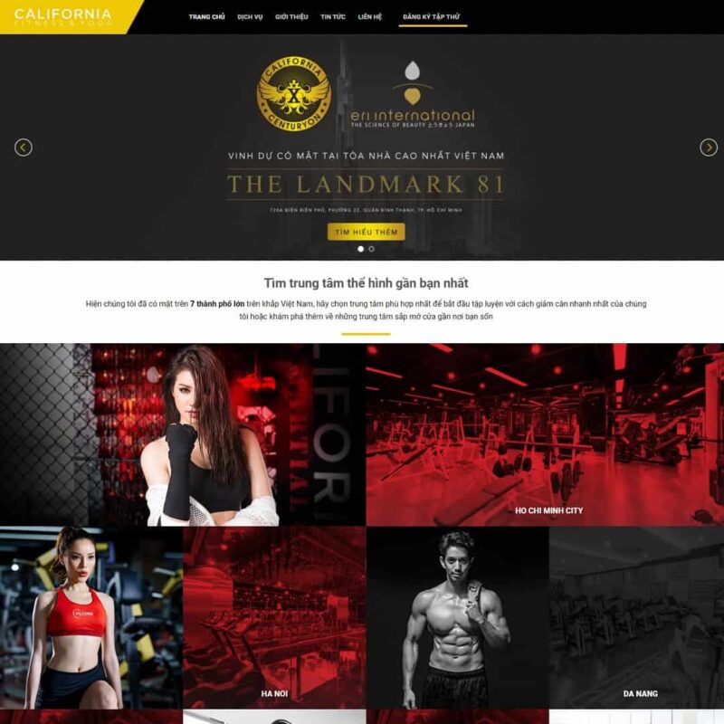 Theme WordPress trung tâm thể hình – phòng tập gym, Công ty, Gym, thể hình