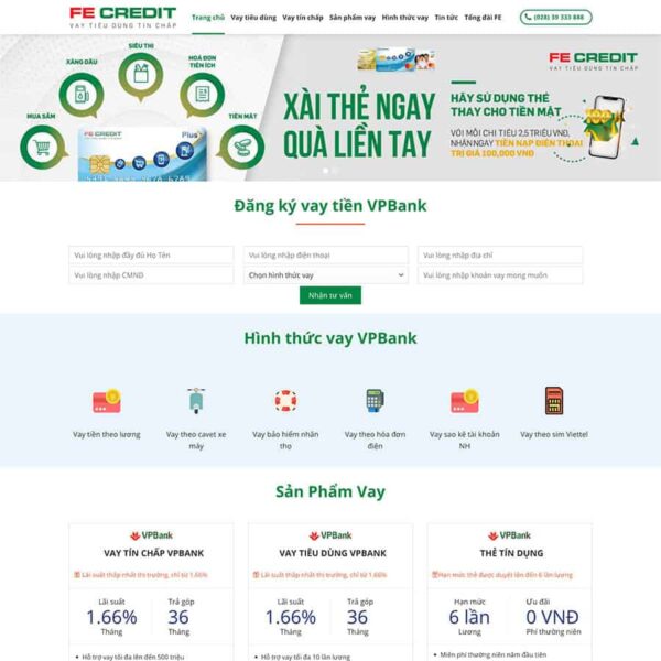 Theme WordPress vay vốn, tài chính 02, Công ty, Tài chính, vay vốn